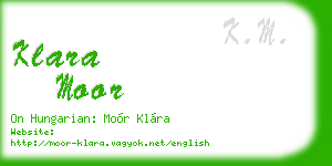 klara moor business card